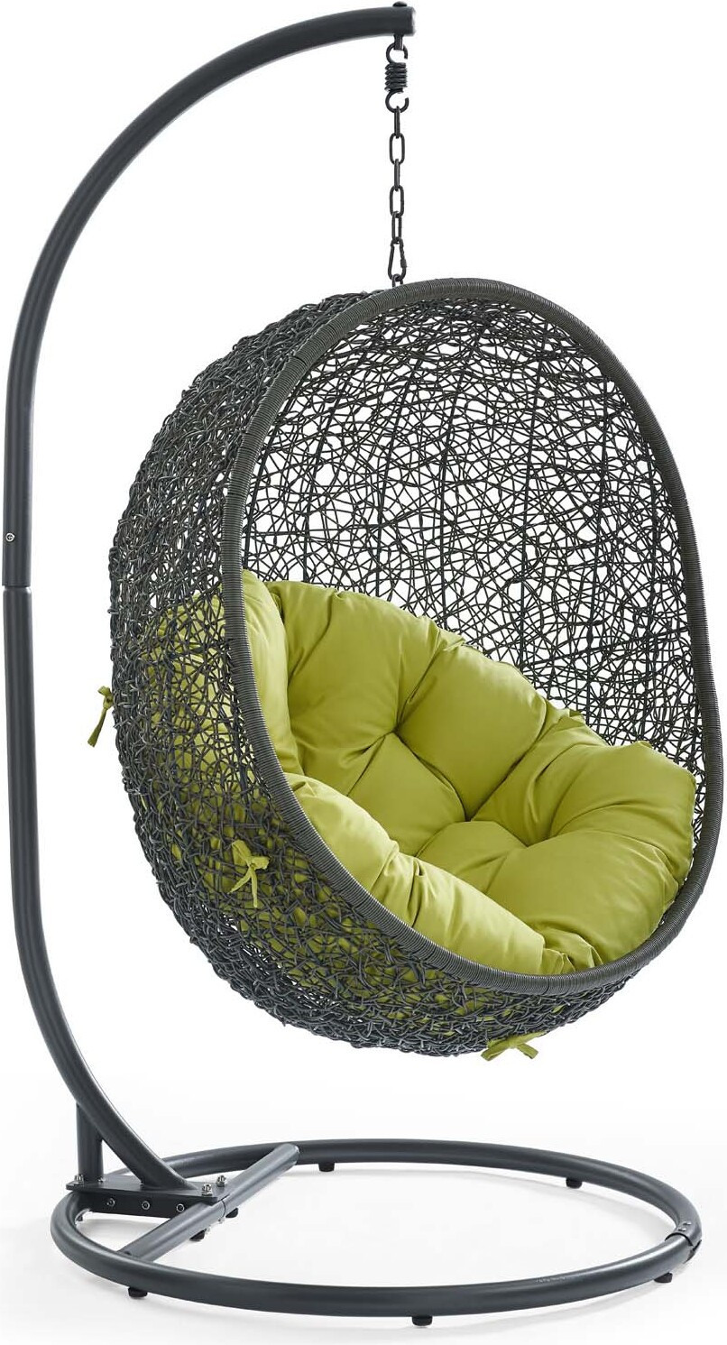 Hide Gray Peridot Outdoor Patio Swing Chair With Stand | 1stopbedrooms