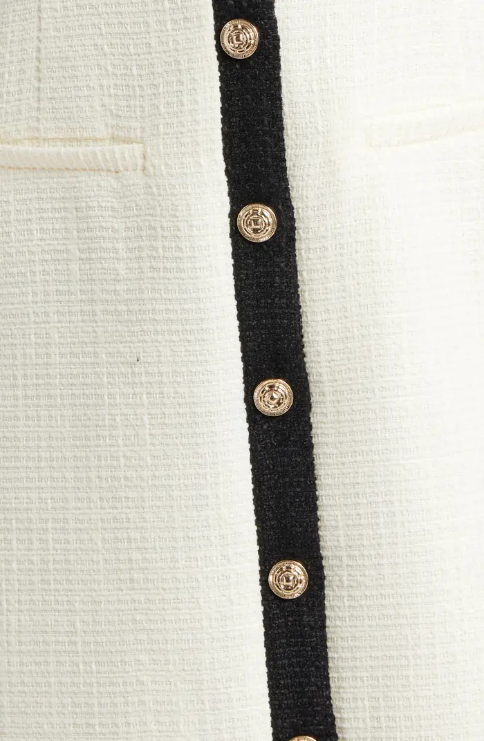 ZOE AND CLAIRE Contrast Trim Sleeveless Tweed Dress | Nordstrom | Nordstrom