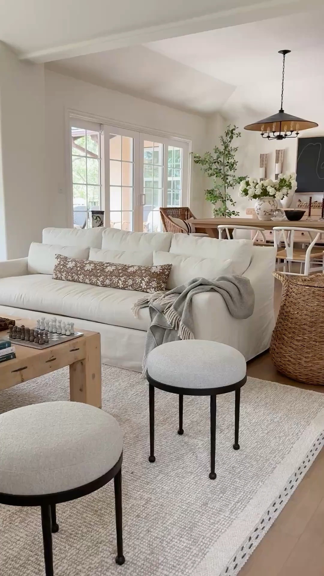 Sources linked here for our living room and dining room 