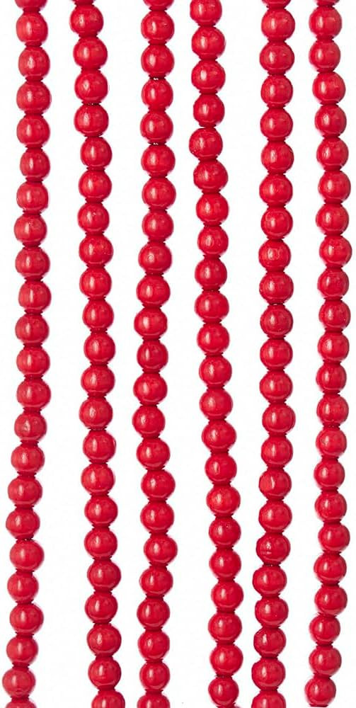 9-Foot x 14MM Wooden Red Beaded Garland | Amazon (US)