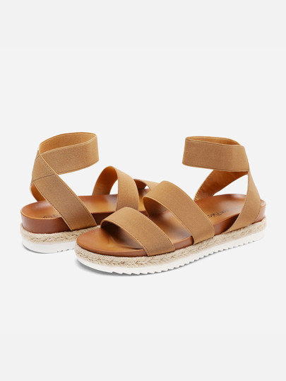 topshoesUS DREAM PAIRS Women's Open Toe Elastica Ankle Strap Espadrille Dressy Flatform Wedge San... | SHEIN