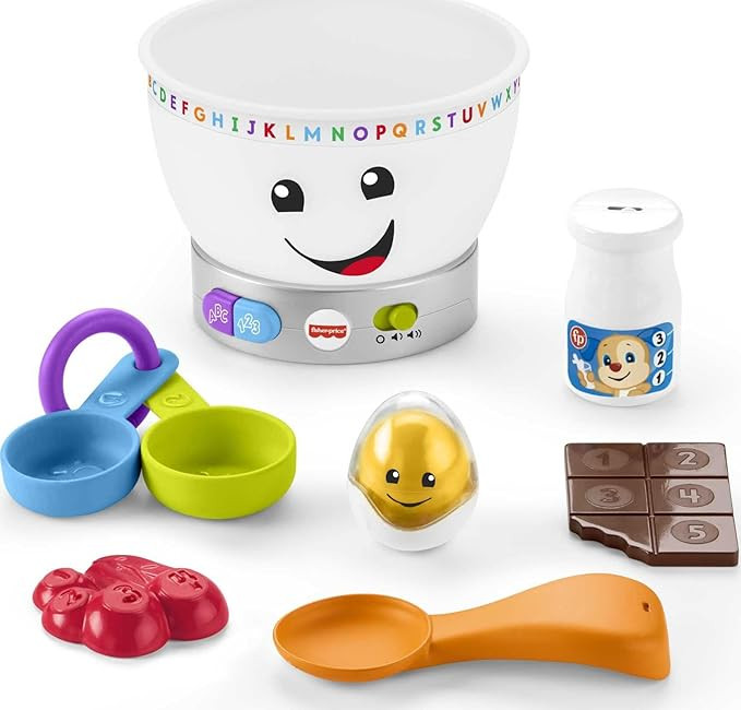 Fisher-Price Mixing Bowl Learning Toy with Pretend Food, Lights and Music for Babies and Toddlers... | Amazon (US)