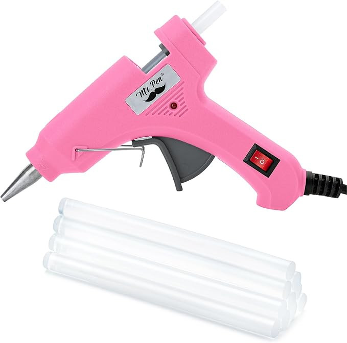Mr. Pen- Hot Glue Gun Kit, 20W, Pink and Gray, Glue Gun with 10 Glue Sticks, Glue Gun and Sticks ... | Amazon (US)
