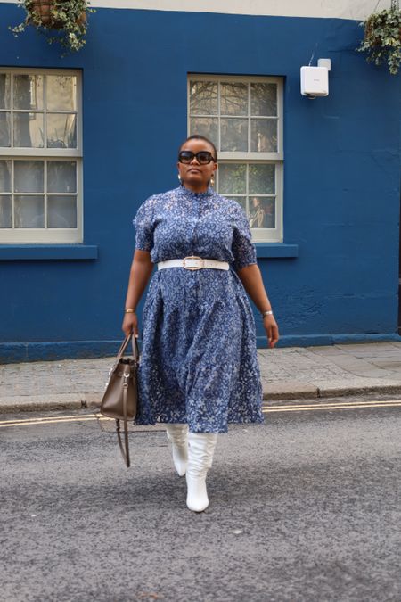 An effortlessly Ted Baker cool oversized shirt dress with a textured jacquard material and puffed sleeves. Add a belt to the waist for a feminine silhouette. A modern and modest chic look.Featuring:Am wearing size 14 UKOversized shirt dressMidi lengthTent silhouetteJacquard paisley designShort puff sleevesTiered skirtGrandad collar

#LTKstyletip #LTKSpringSale #LTKeurope