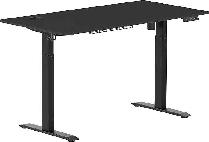 SHW 55-Inch Large Electric Height Adjustable Standing Desk, 55 x 28 Inches, Black | Amazon (US)