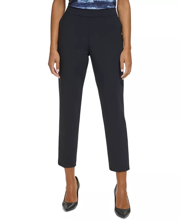 Calvin Klein Women's Elastic Back Slim Leg Pants & Reviews - Pants & Capris - Women - Macy's | Macys (US)