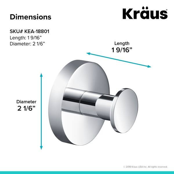 KRAUS Elie Bathroom Robe and Towel Hook - Matte Black | Bed Bath & Beyond