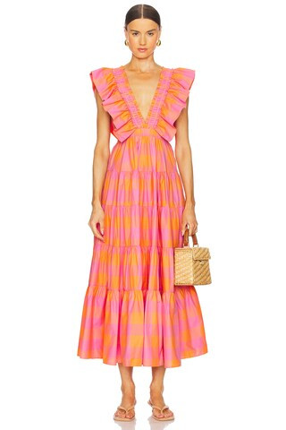 Sundress Shandrani Dress in Gingham Pink & Orange from Revolve.com | Revolve Clothing (Global)