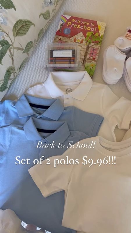 The BEST polos for boys! Set of 2 for $9.96!!! I also linked Will’s shirts, crayon set, socks and other back to school items all from Walmart! #backtoschool #walmartpartner #walmart #boysclothes #bts #welcometoyourwalmart 

#LTKkids #LTKBacktoSchool