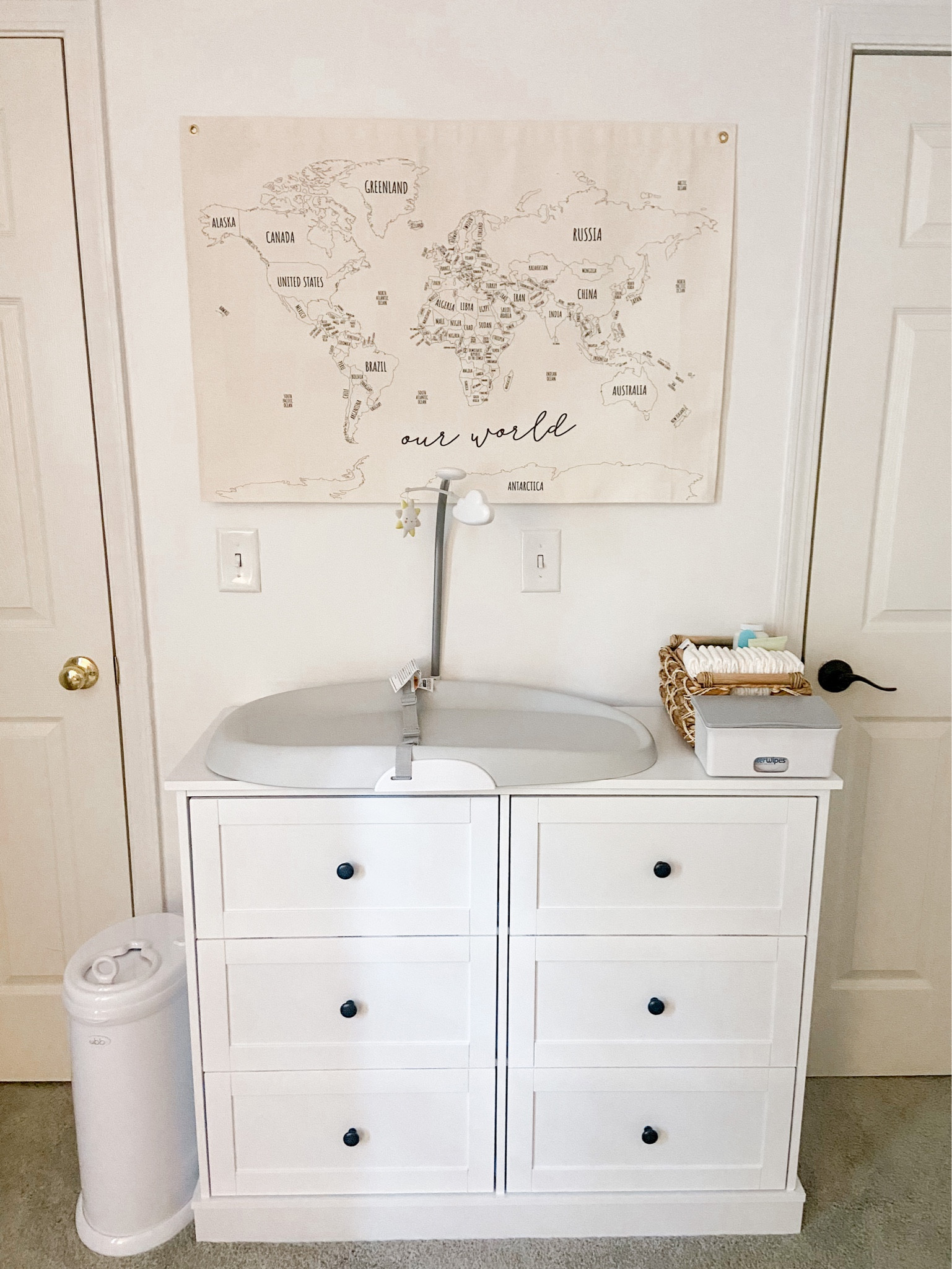 Our small changing table area. 

Changing table
Nursery dresser
Changing pad
Nursery decor

#LTKhome #LTKfamily #LTKbaby