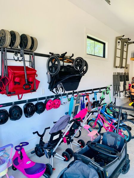 Garage organization for bikes, scooters, helmets and strollers

#LTKkids #LTKfindsunder50 #LTKhome