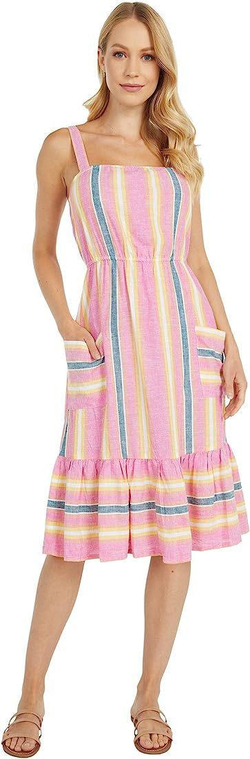 BB DAKOTA Women's Pink Lemonade Linen Stripe Dress | Amazon (US)