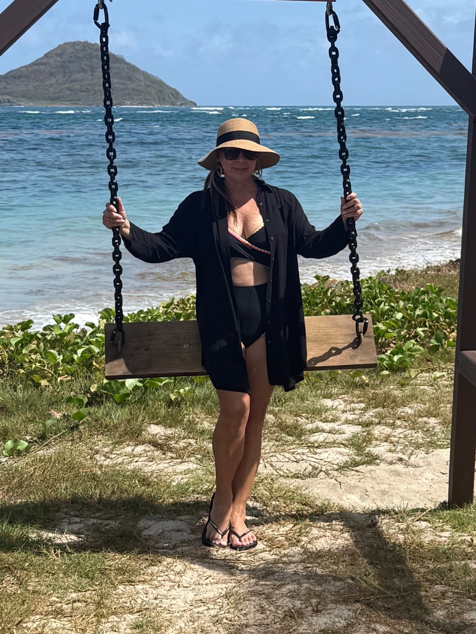 My favorite swimsuit Cover up is on sale lots of different colors! Mine is one size fits all and I shrink it because it comes too long on me. I did link an almost identical one that has sizes you can order.  Beach hat, I wear a M/L Amazon fashion, vacation beach outfits

#LTKSwim #LTKOver40 #LTKPetite #LTKTravel #LTKSaleAlert #LTKMidsize