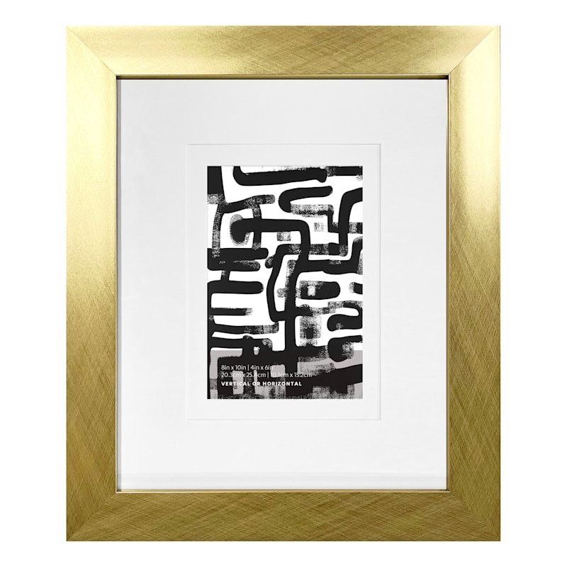 Gold Double Mat Wide Wall Frame, 8x10 | At Home