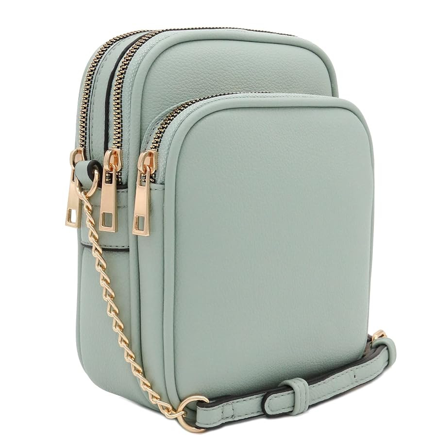 FashionPuzzle Multi Pocket PU Leather Casual Medium Crossbody Bag with Adjustable Strap | Amazon (US)