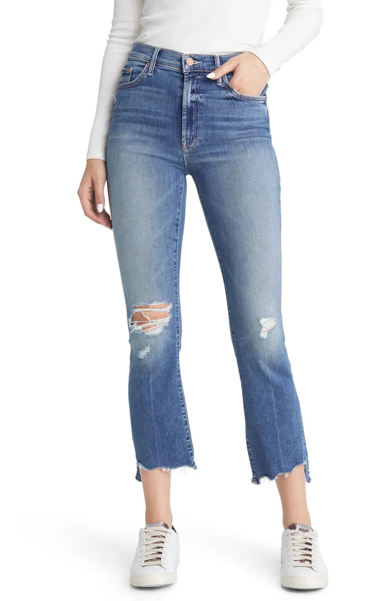 The Insider High Waist Crop Step Chew Hem Jeans | Nordstrom