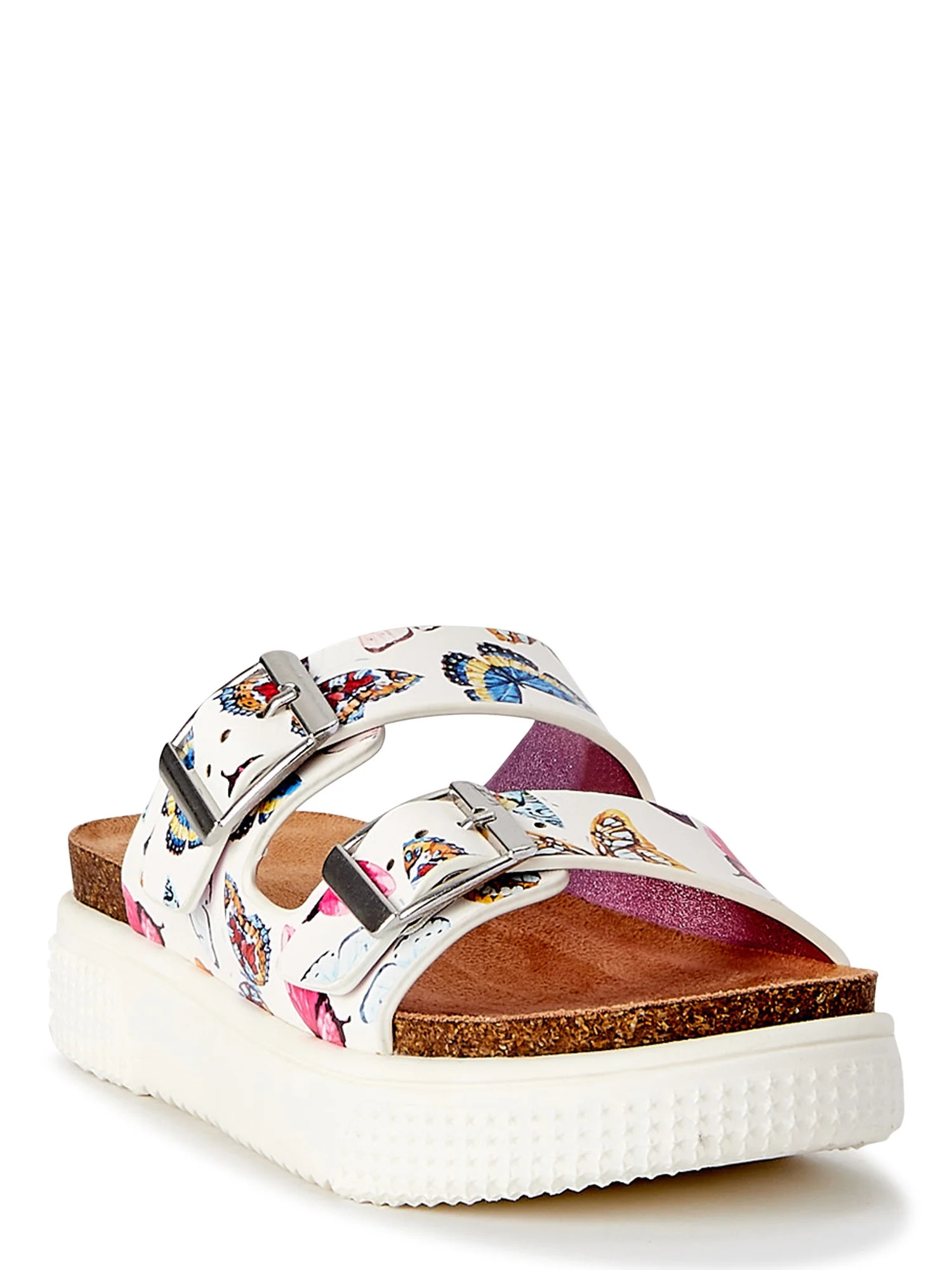 Wonder Nation Girls Two Buckle Platform Sandal, Sizes 13-6 | Walmart (US)