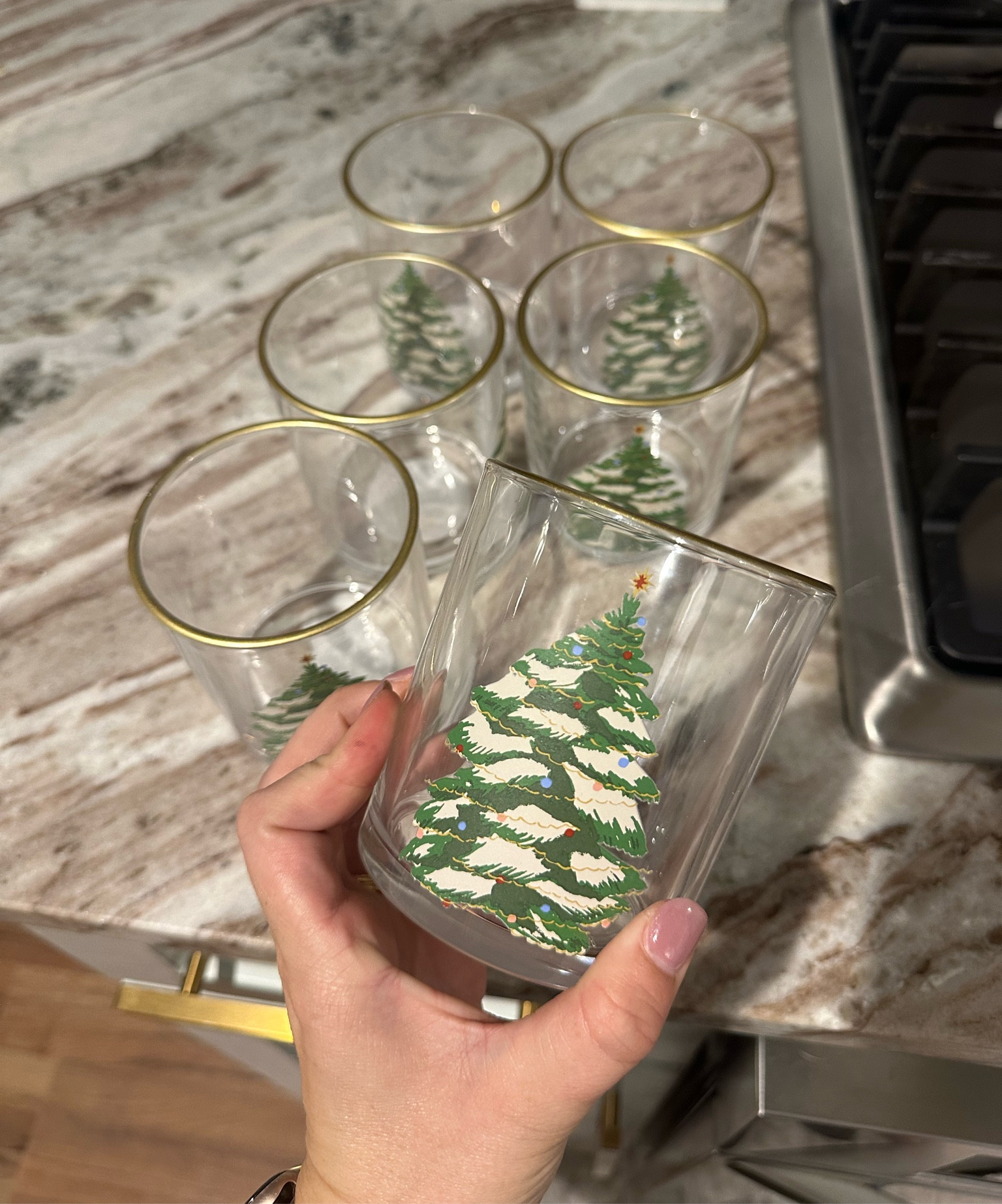 $3 glass Christmas cups! SO CUTE for hosting!

#LTKHoliday
