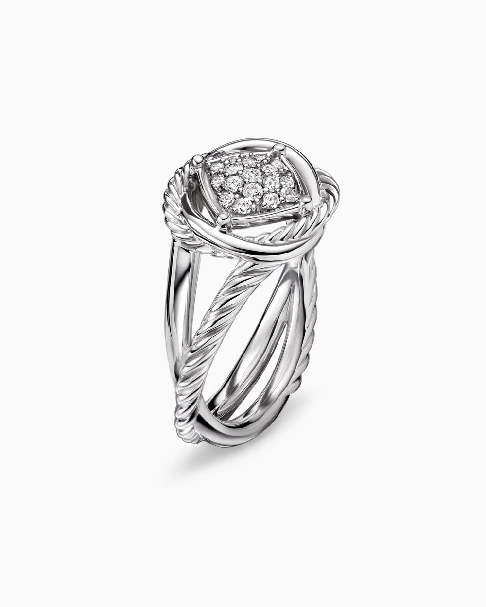 David Yurman | Infinity Ring in Sterling Silver with Diamonds, 13mm | David Yurman