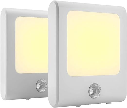 MAZ-TEK Plug in Motion Sensor Lights with Adjustable Brightness,Warm White Motion Activated Led N... | Amazon (US)