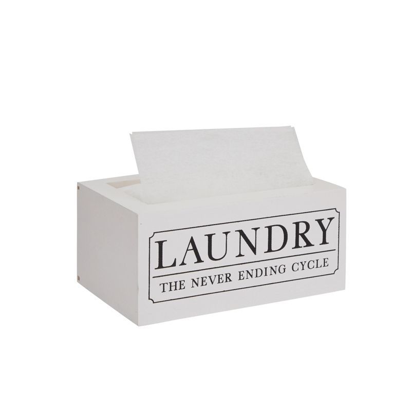 Farmlyn Creek White Dryer Sheet Holder for Laundry Room Farmhouse Decor, 8 x 5 x 4 In | Target