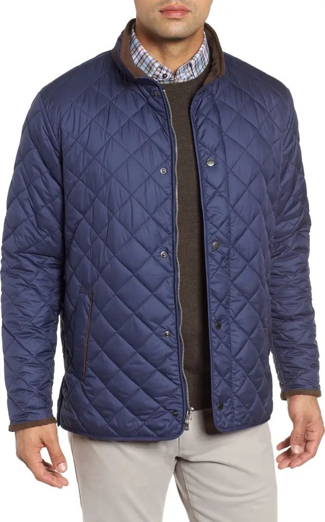 Suffolk Quilted Water-Resistant Car Coat | Nordstrom