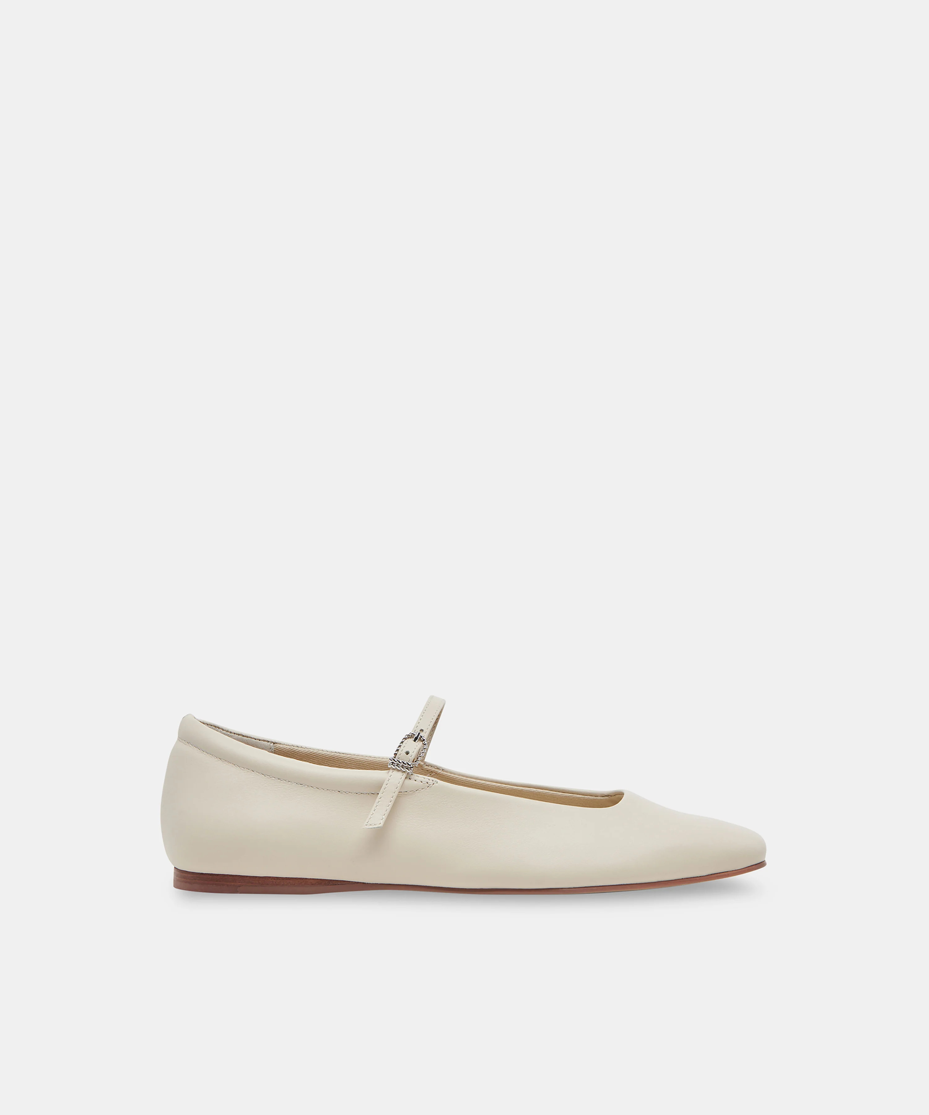 REYES Ivory Leather Mary-Jane Ballet Flats | Dolce Vita | DolceVita.com