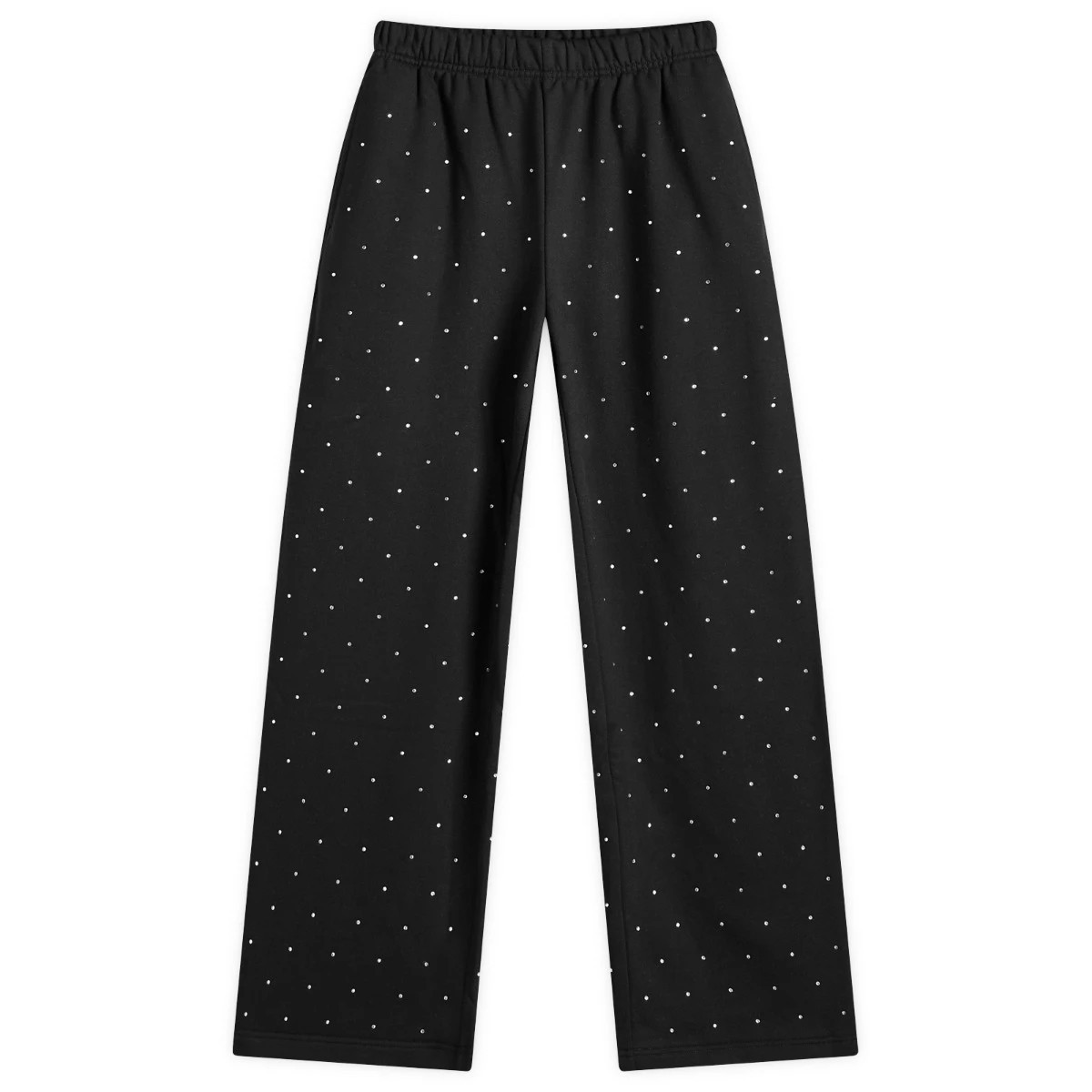 Good American Women's Crystal Wide Leg Sweatpants in Black, Size Medium | END. Clothing