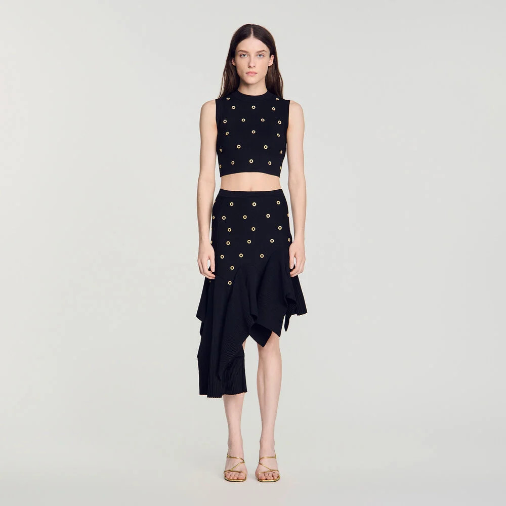 Studded knit skirt | Sandro US | Sandro-Paris US