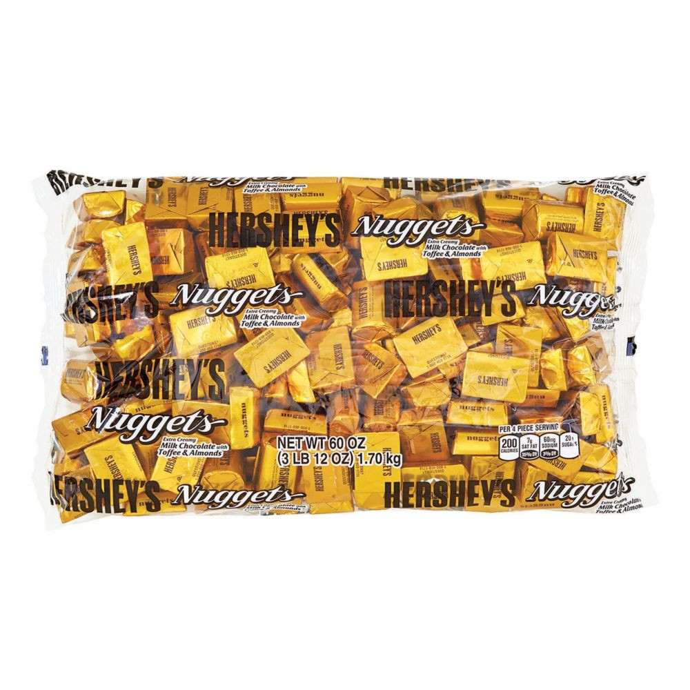 HERSHEY'S NUGGETS Milk Chocolate with Toffee and Almonds - 60oz bag Gold | Oriental Trading Company