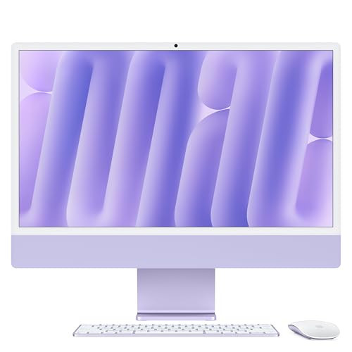 Apple 2024 iMac All-in-One Desktop Computer with M4 chip with 10-core CPU and 10-core GPU: Built for Apple Intelligence, 24-inch Retina Display, 16GB Unified Memory, 256GB SSD Storage; Purple | Amazon (US)