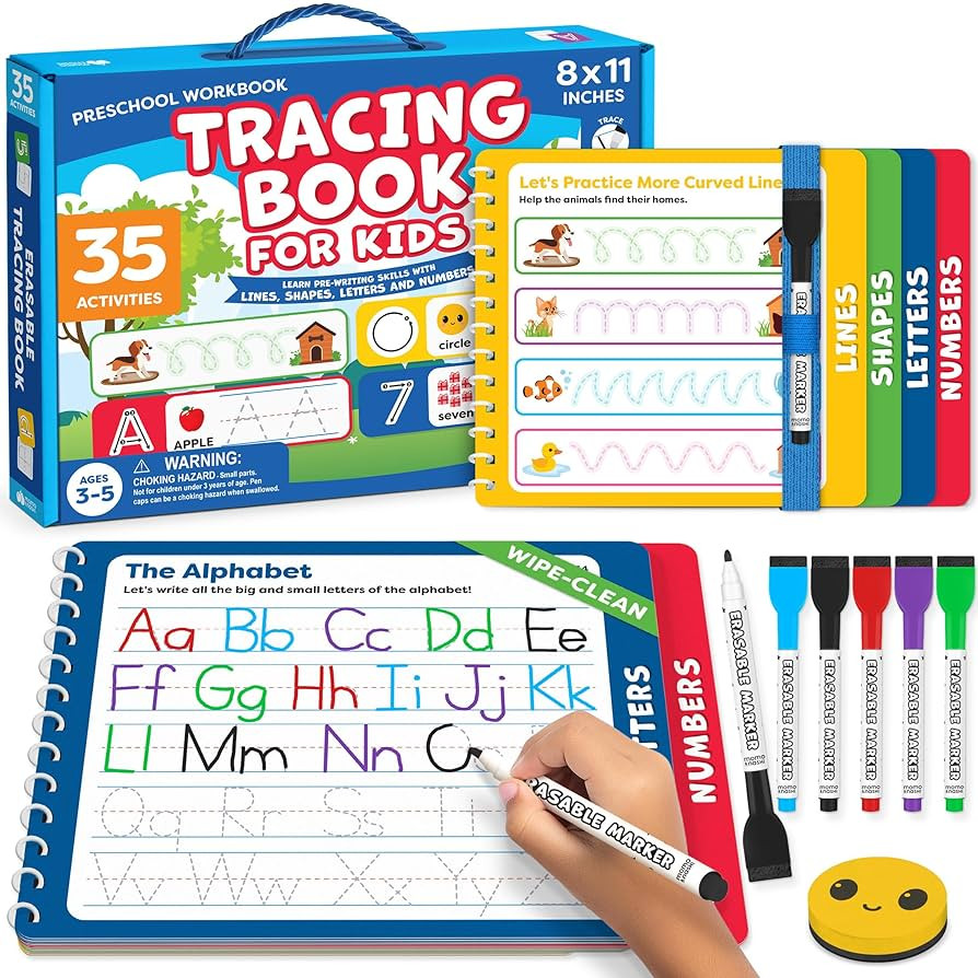 Preschool Learning Activities - Tracing Books for Kids Ages 3-5 - Toddler Handwriting Practice - ... | Amazon (US)