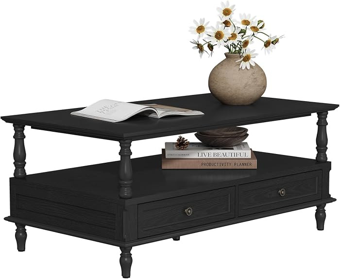 ARTPOWER Coffee Tables for Living Room, Minimal Assembly, Wooden Coffee Table with Storage, Open ... | Amazon (US)