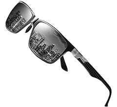 DUCO Men's Luxury Carbon Fiber Temple Polarized Sunglasses for Men Sports UV400 DC8206 | Amazon (US)