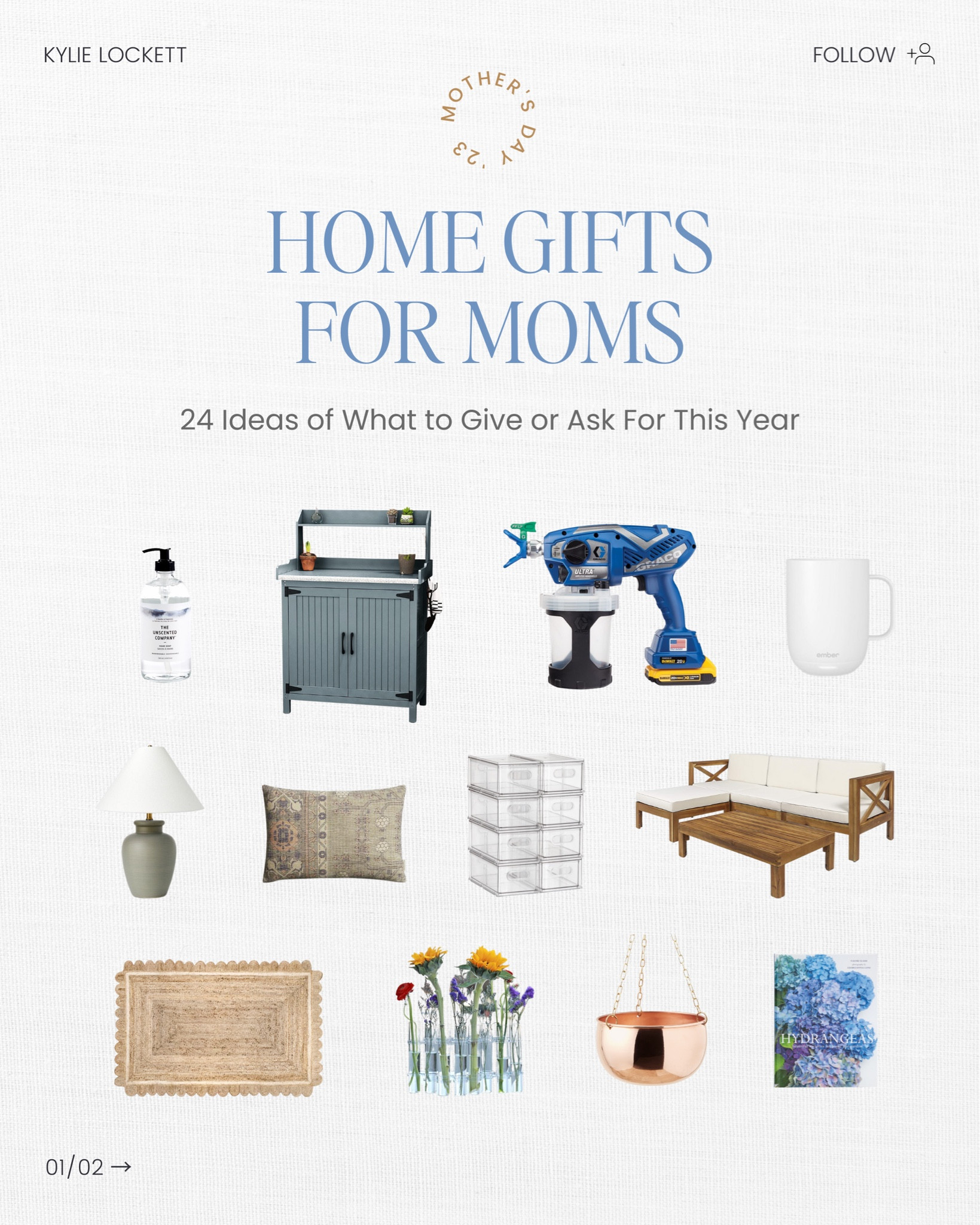 [1 of 2] 24 gifts for the home to give or request this year for Mother’s Day.

Visit kylielockett.com for more!

#LTKGiftGuide
