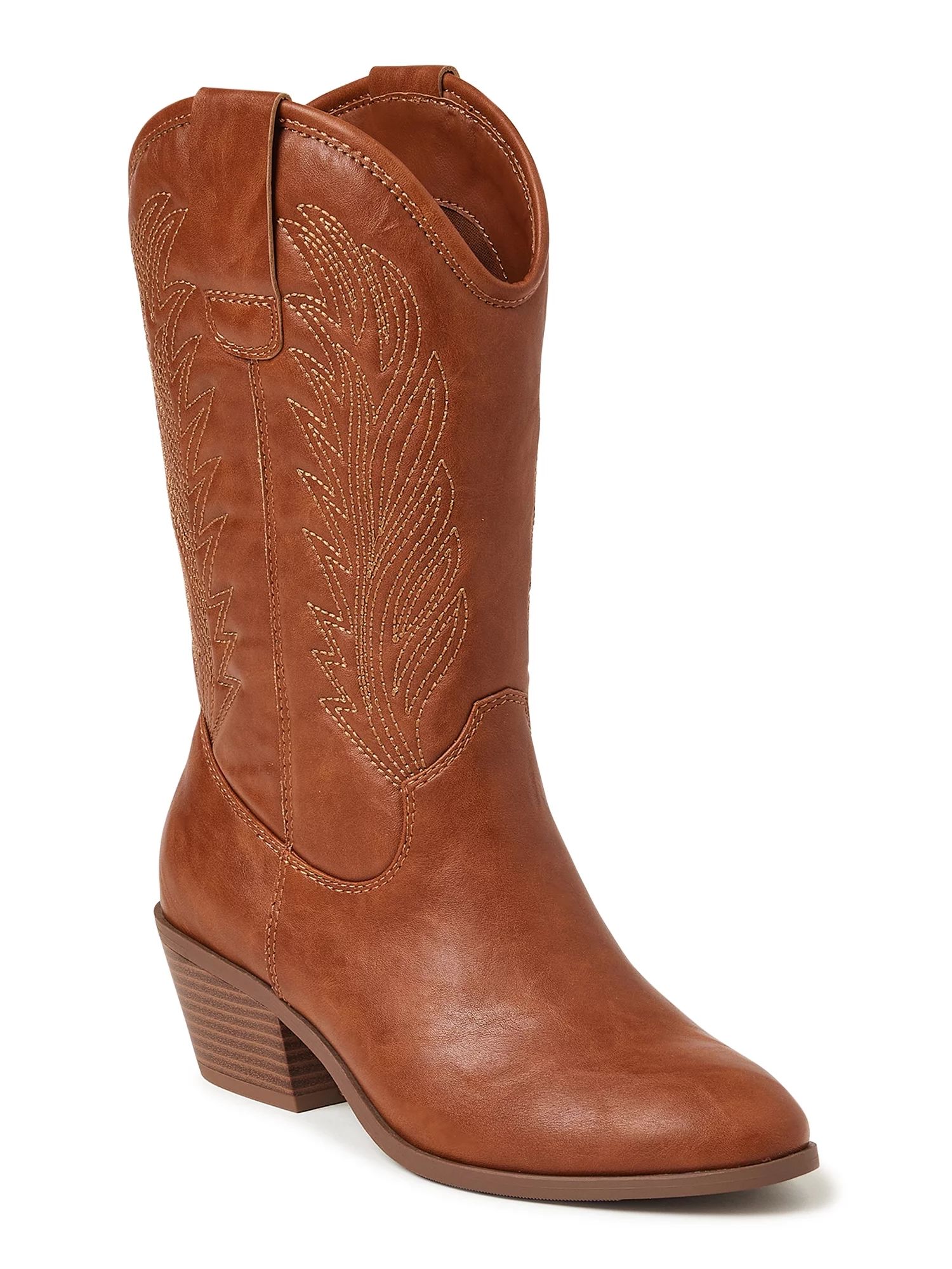 Time and Tru Women’s Cowboy Boots - Walmart.com | Walmart (US)