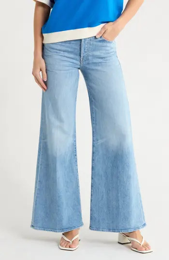 MOTHER The Tomcat Roller Skimp Wide Leg Jeans in Puzzled at Nordstrom Rack, Size 33 | Nordstrom Rack