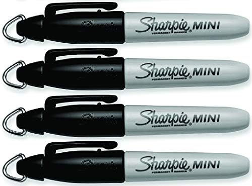 Mini Permanent Markers With Golf Keychain Clips, Fine Point, BLACK MARKERS - 4 Marker Pack | Amazon (US)