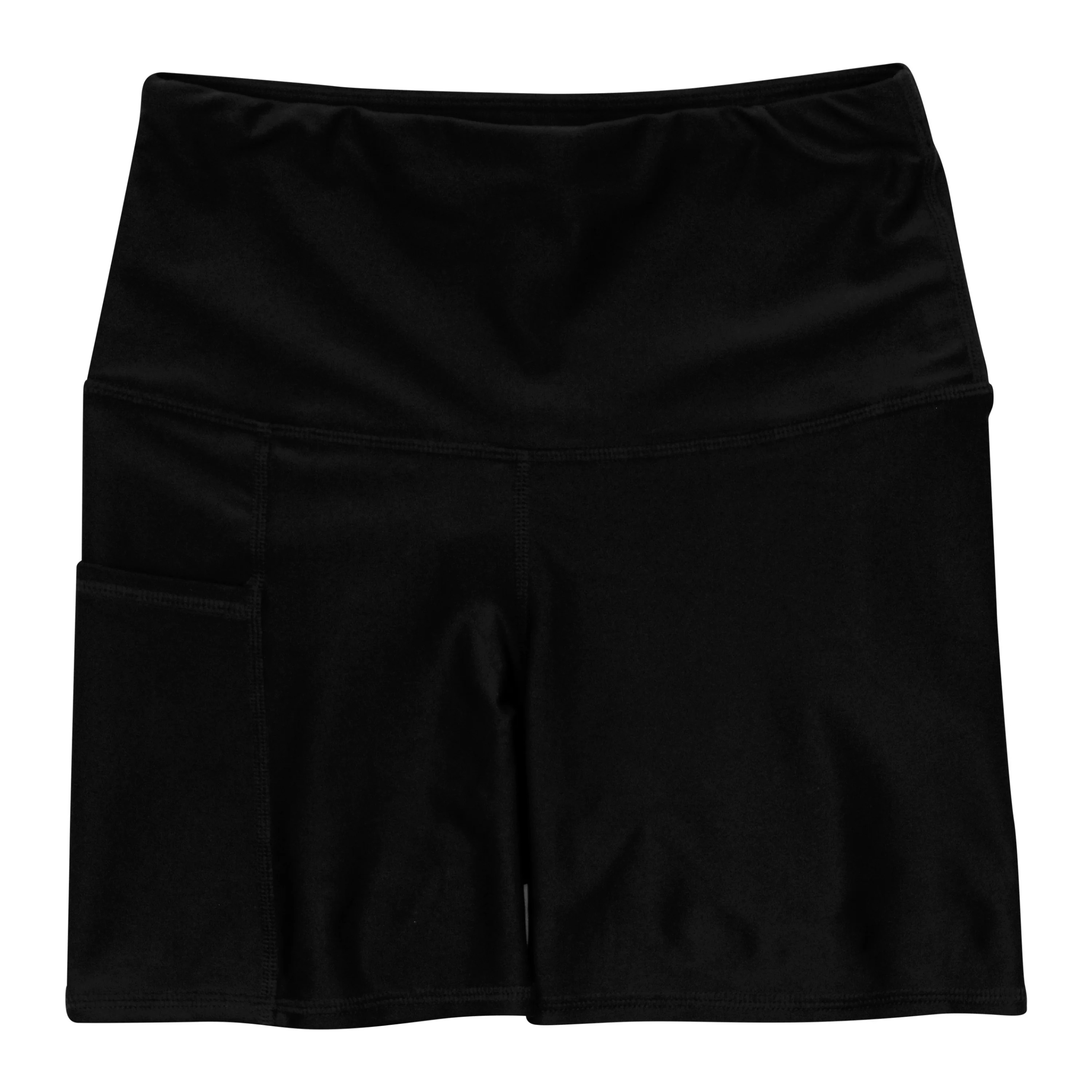 Women's Long Swim Bike Short with Pocket | “Black” | SwimZip