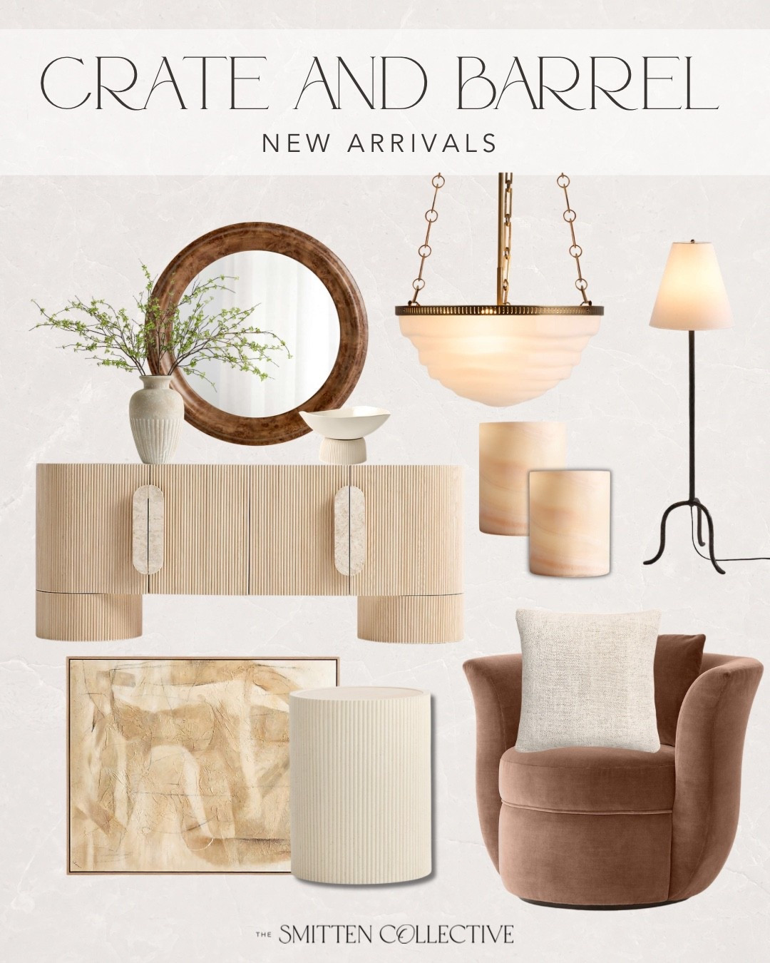 Crate & Barrel new arrivals are giving warm neutrals, soft curves, and timeless texture 🤎 These pieces are perfect for creating a calm, elevated space that still feels cozy. Linking all my favorites ✨

Crate and barrel, entry way, living room, elevated decor, timeless decor, cozy home, luxury home decor, modern home, classic, accent chair, table, mirror, lighting, chandelier, wall decor, faux stems

#LTKHome #LTKSeasonal