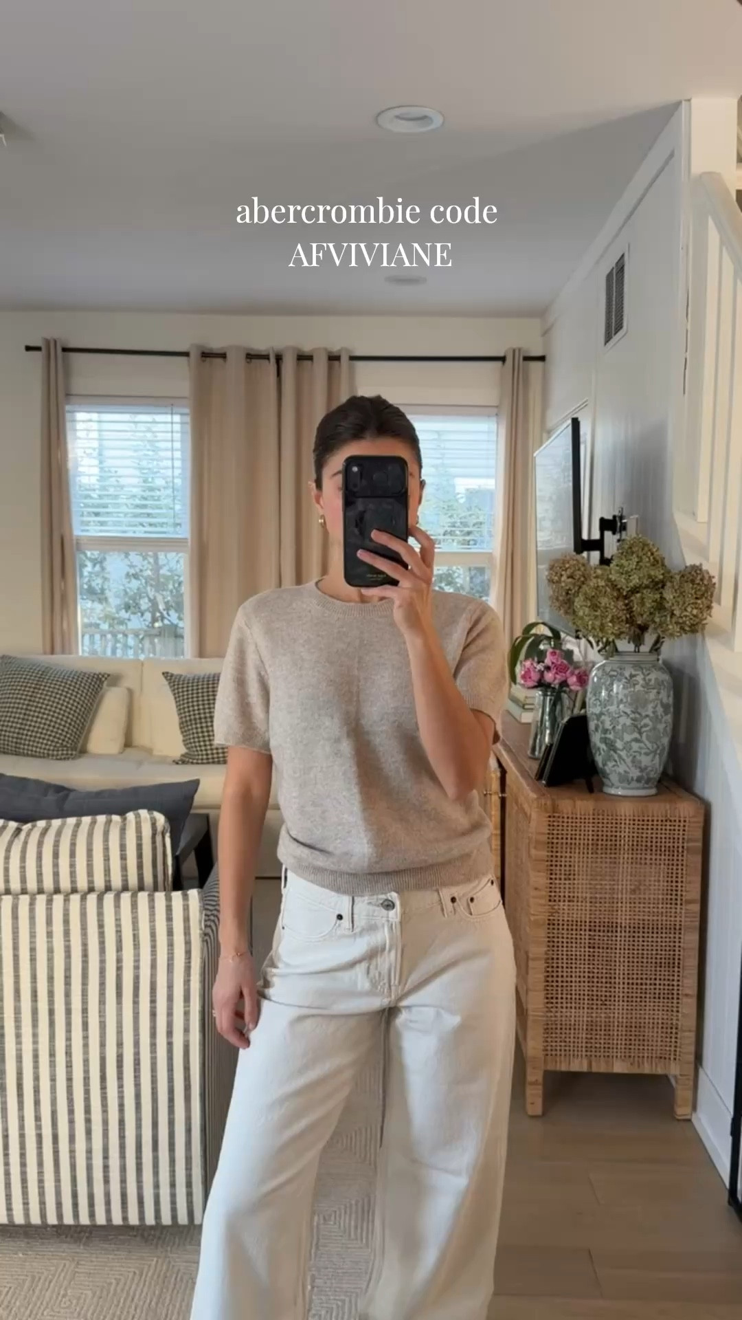 [3/25/26] code AFVIVIANE for 15% off current sale! 20-40% off everything from @abercrombie | love this simple look, these boots are so comfortable and run true to size, I’ve been pairing them with basically everything this winter | jeans are the low rise ultra loose jean  (regular length to pair with boots) run true to size or size up 1 for looser fit. Top is Merino Wool Blend and such a great staple to have in your closet. Comes in 5 colors and is on sale for under $35 with code. 

[Offer valid in stores and online 3/25/2026-3/30/2026 in US/CA. Excludes clearance and gift cards.  Online price reflects discount. Use code AFVIVIANE to get an additional 15% off everything in stores and online at checkout from 3/25/26-3/30/26 in US/CA. Excludes clearance and gift cards. See details online.]
