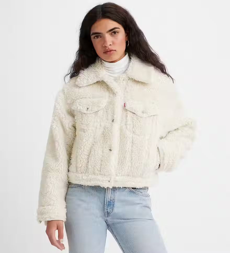 Baby Bubble Sherpa Trucker Jacket - White | Levi's® US | LEVI'S (US)