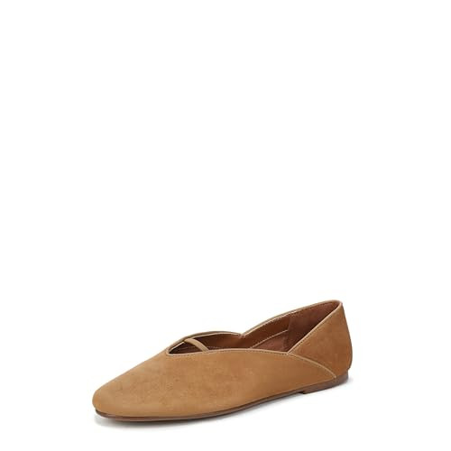 Franco Sarto Women's Brayten Ballet Flat Warm Camel Brown Suede 11 M | Amazon (US)
