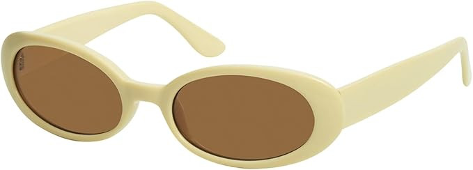 mosanana Small Oval Sunglasses for Women Retro 90s Trendy Vintage Fashion Narrow Tiny Cute Chic M... | Amazon (US)