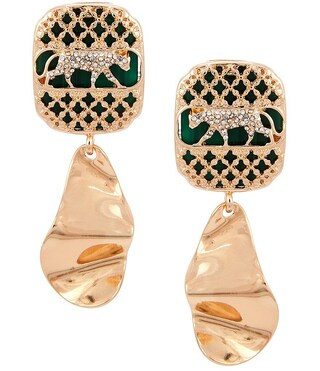 Anna  Ava Cheetah Cutout Statement Drop Earrings - Multi | Dillard's