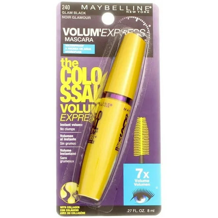 Maybelline New York The Colossal Volum Express Waterproof Mascara Glam Black 240 027 oz | Walmart (US)