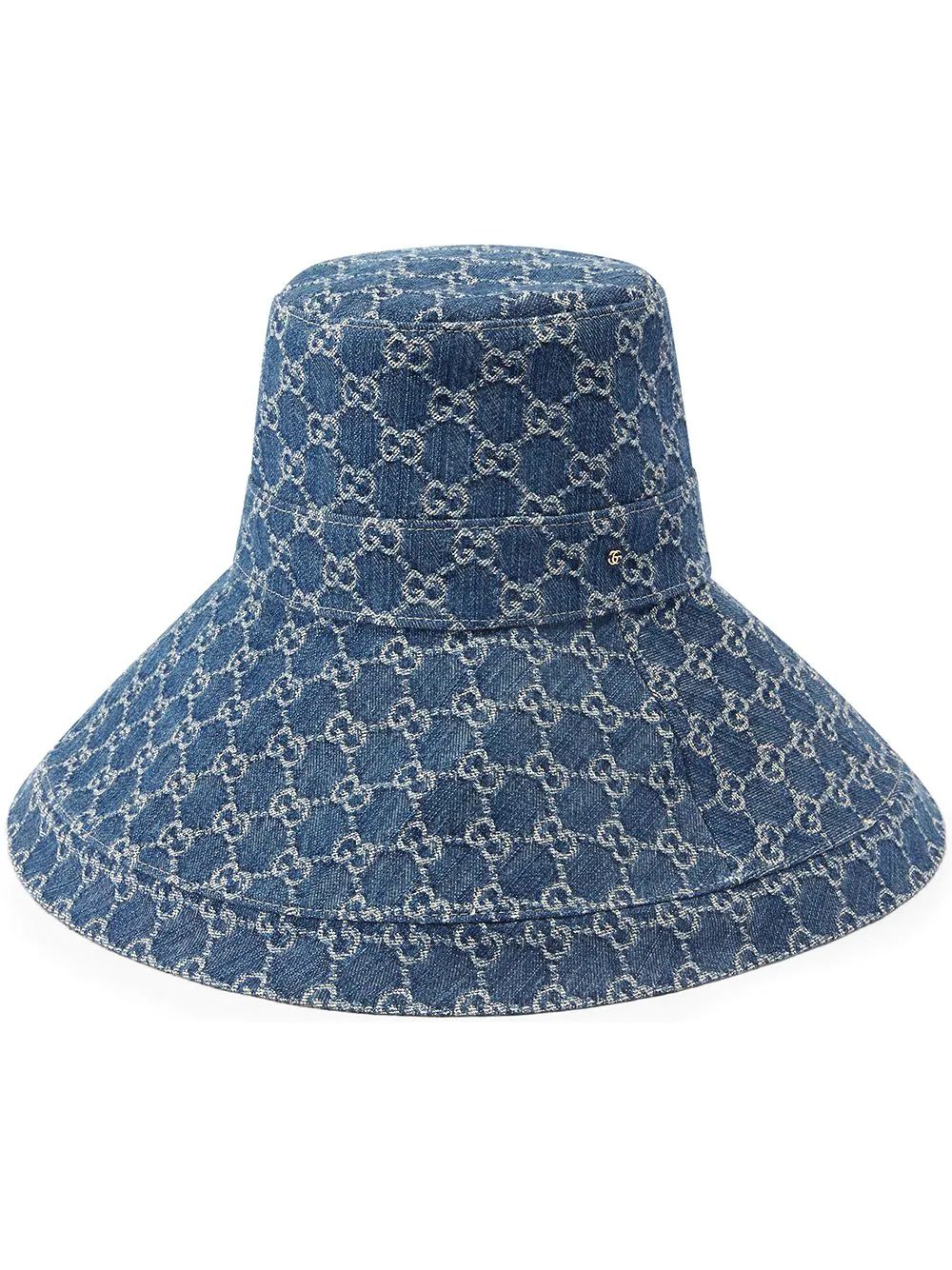 GG supreme denim wide brim hat | Farfetch Global