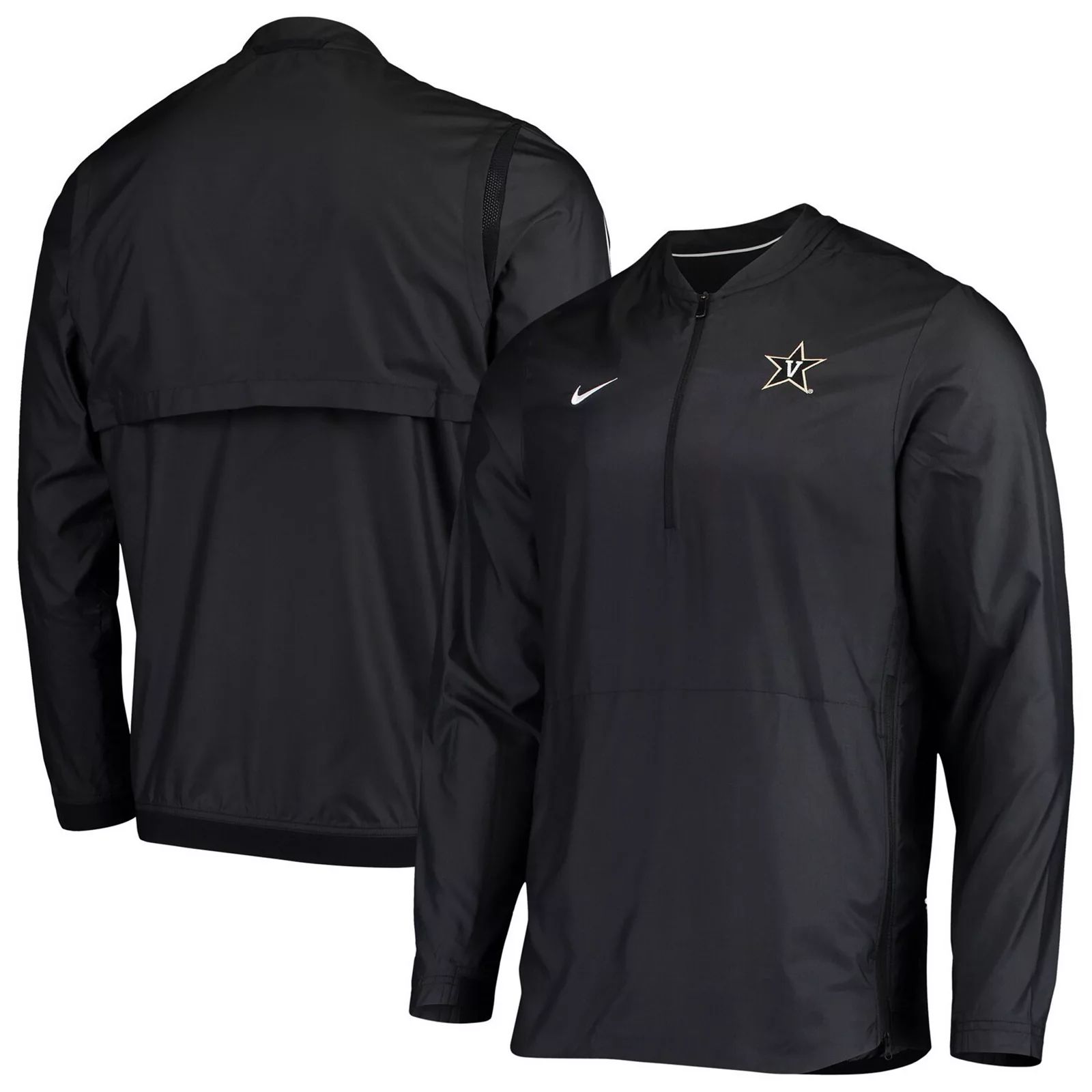 Men's Nike Black Vanderbilt Commodores Lockdown Quarter-Zip Pullover Jacket, Size: Small | Kohl's