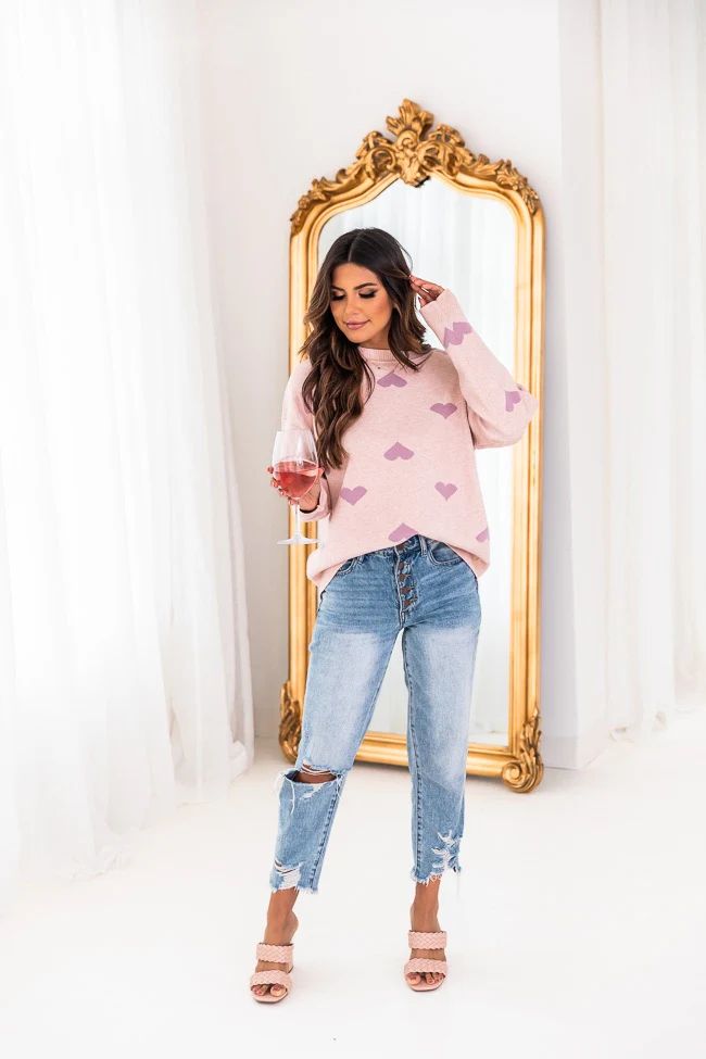 Sweeter Than Your Heart Purple Sweater | The Pink Lily Boutique