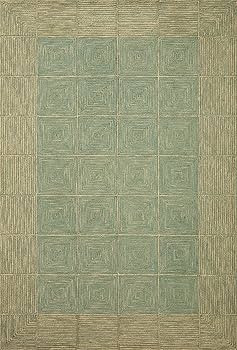 Loloi Chris Loves Julia Francis Collection FRA-02 Green/Natural 7'-9" x 9'-9" Area Rug | Amazon (US)